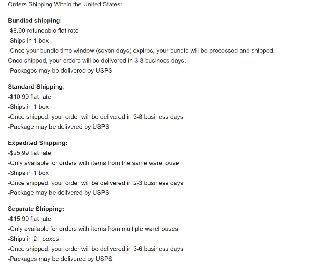 ThredUp Shipping Prices