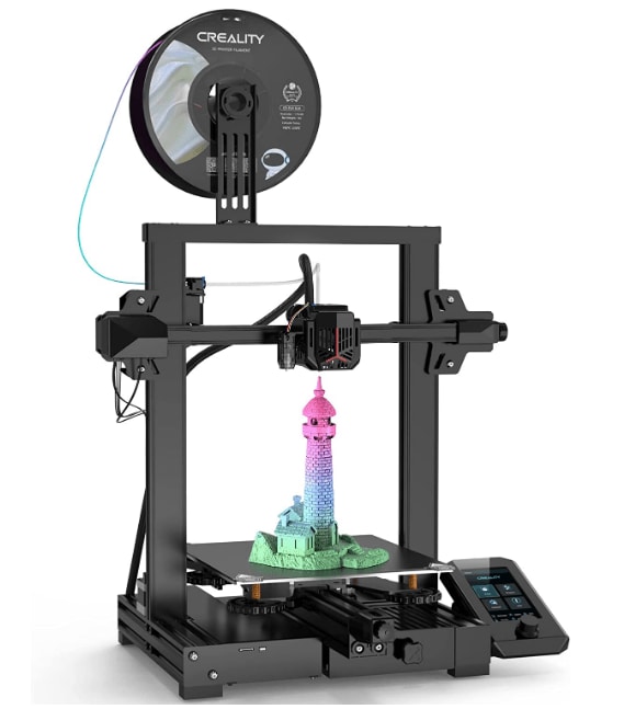 Ender 3 V2 Neo Official Crealuty 3D Printer, PC Steel Printing Platform, Metal Bowden Extruder, Model of a multicolor lighthouse model
