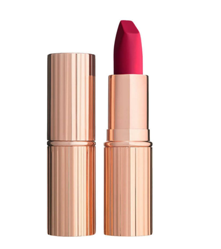 Charlotte Tibury matte pink lipstick tube and case