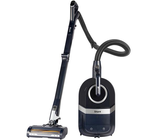 black and silver vacuum with attachment
