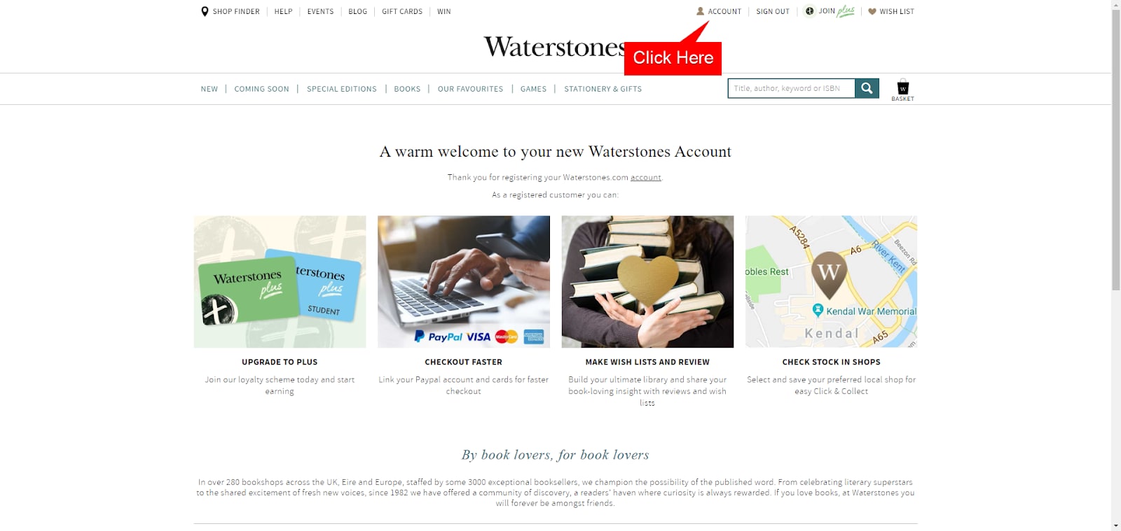 Waterstones Member Home Page