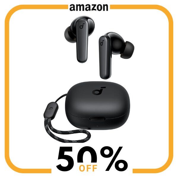 Black wireless headphones with case