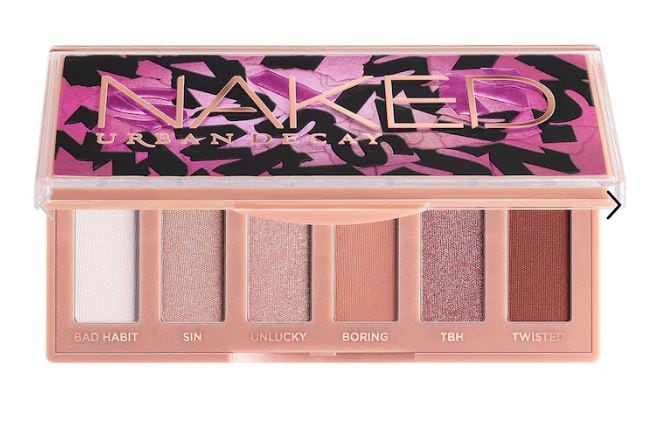 Naked Urban Decay color palette with six various shades of natural tones