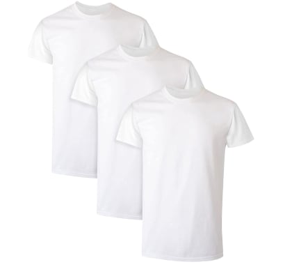 Hanes Men's Tagless Cotton Crew Undershirt – Multiple Packs and Colors X-Large 3 Pack - White