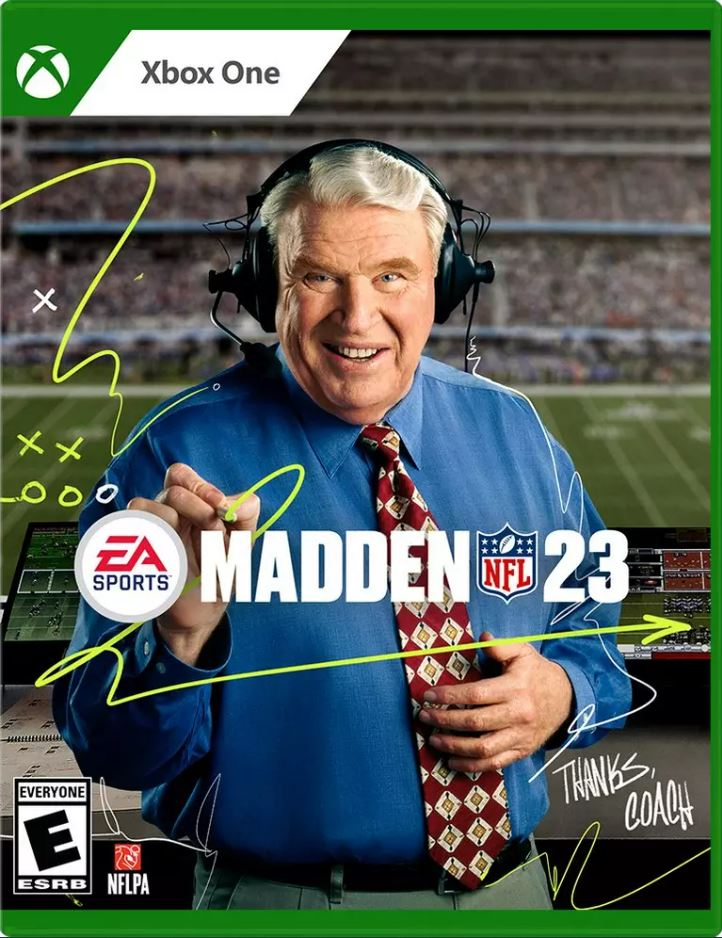 xbox one madden nfl 23 case cover featuring john madden 