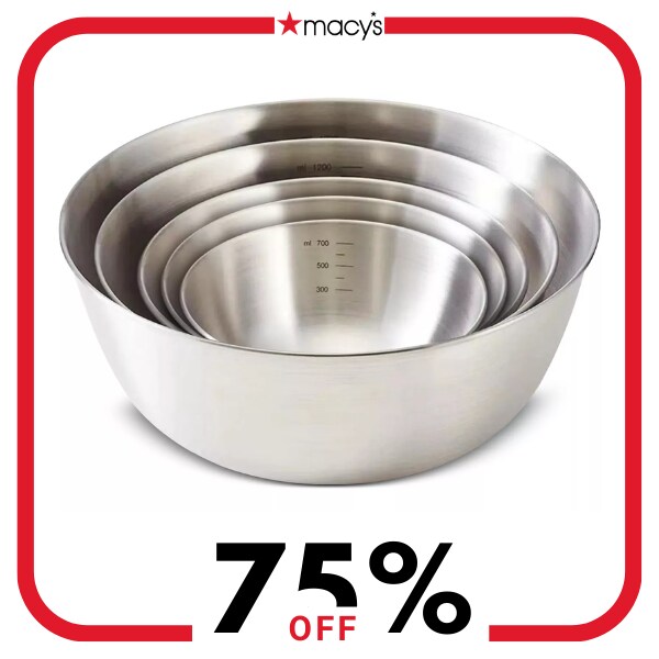 Five silver nesting bowls