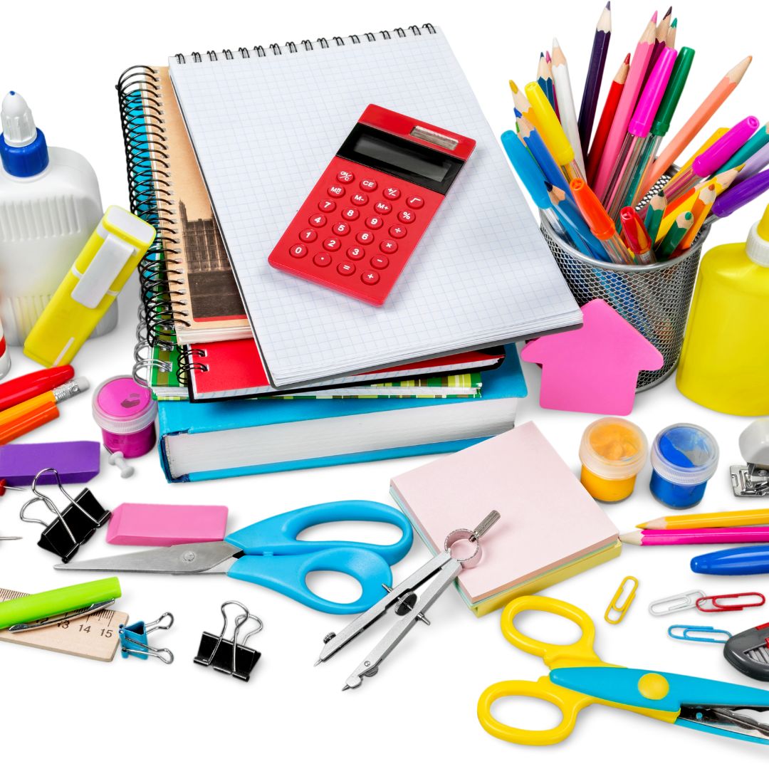 image of various school supplies