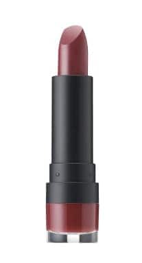 Dark red lipstick tube with cap off