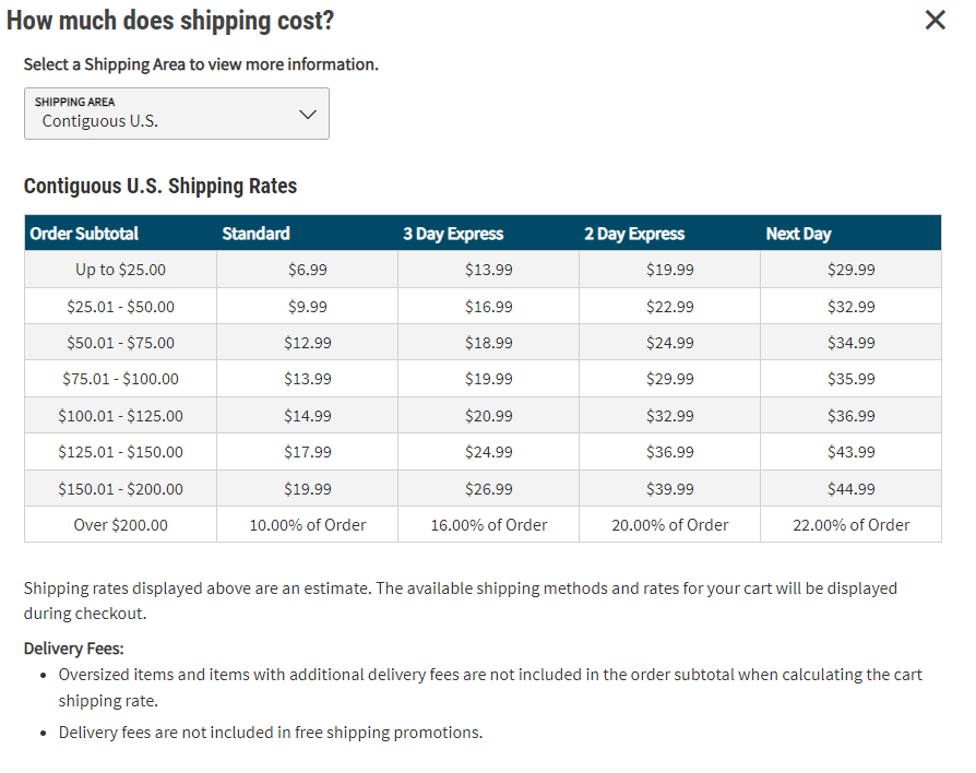 Oriental Trading Shipping Prices