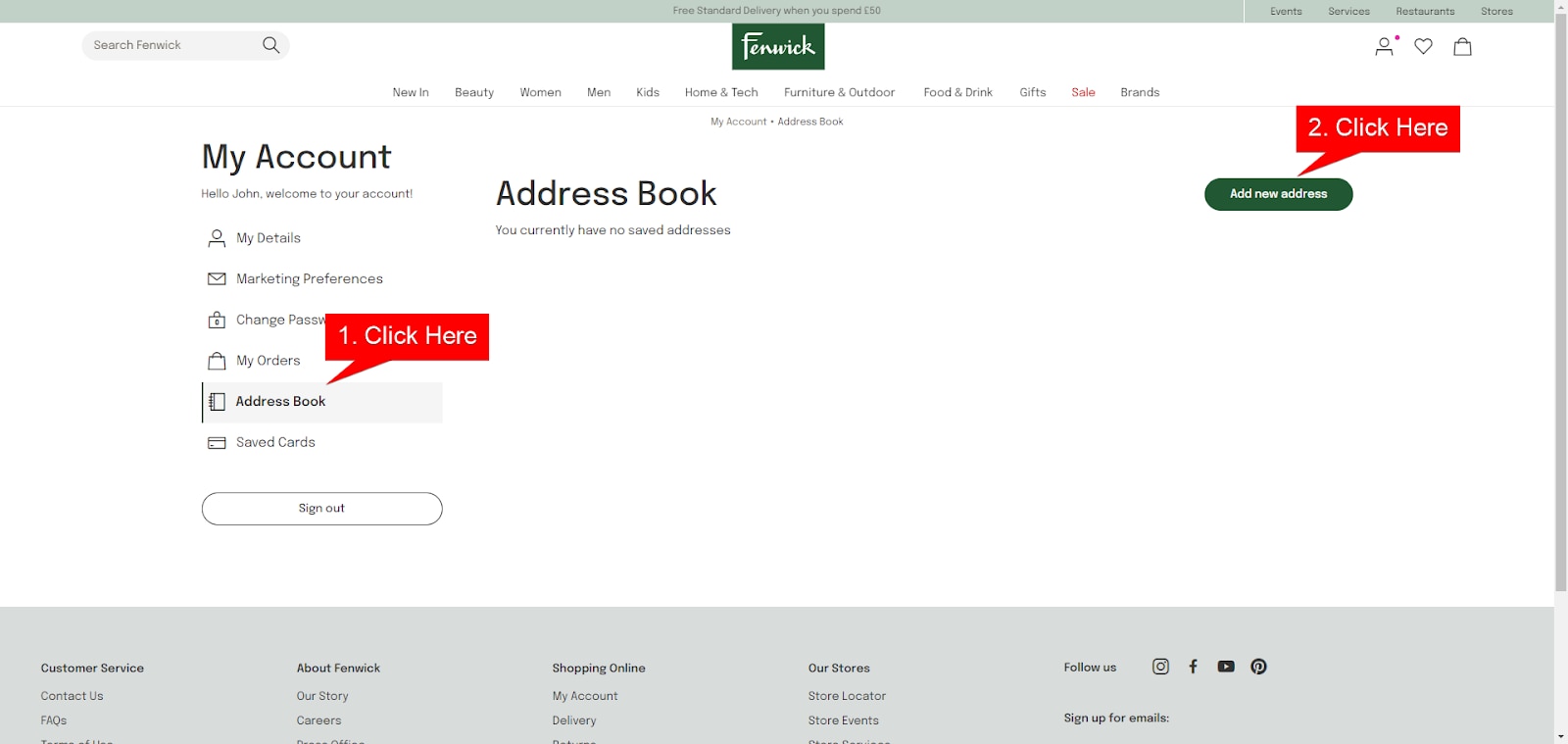 Fenwick Account Information