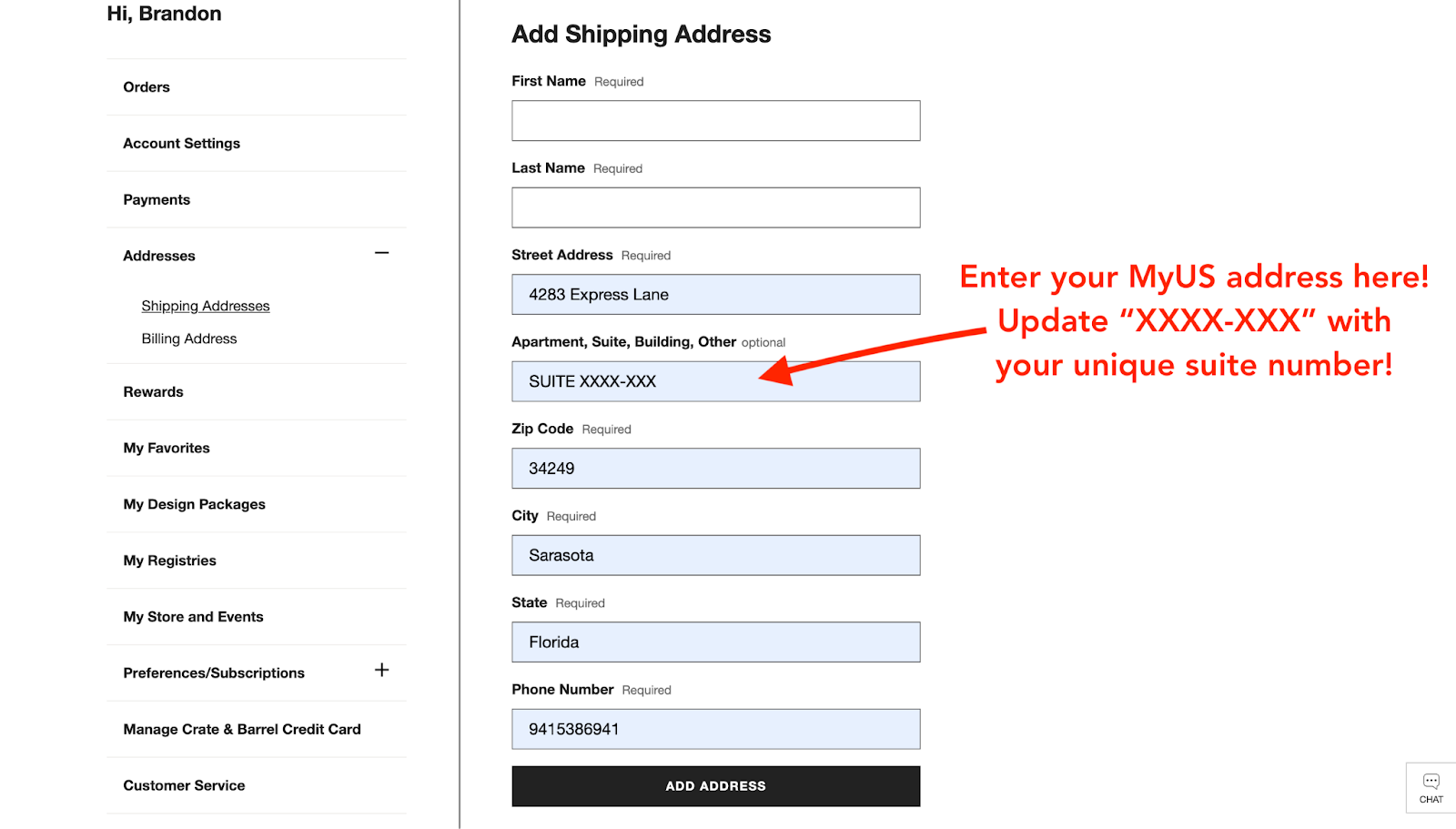 How to Ship Crate & Barrel Internationally in 3 Easy Steps 4