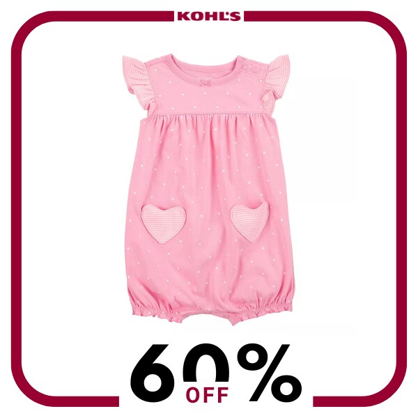 A pink baby romper