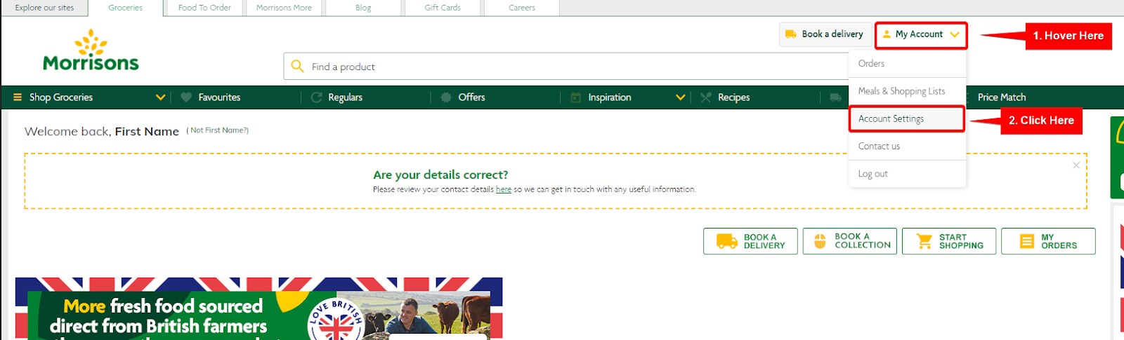 Morrisons Member Home Page