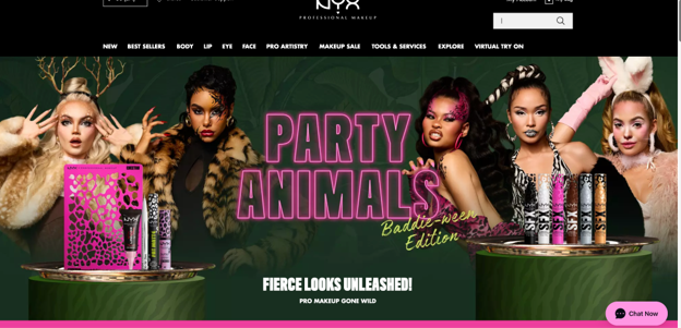nyxcosmetics.com Halloween-themed product page