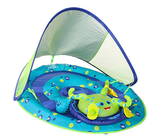 SwimWays Octopus Baby Spring Float Activity Center with Canopy