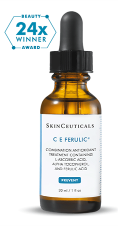 Skin Ceuticals Ferulic serum bottle with dropper