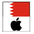 Apple Logo to Bahrain Flag