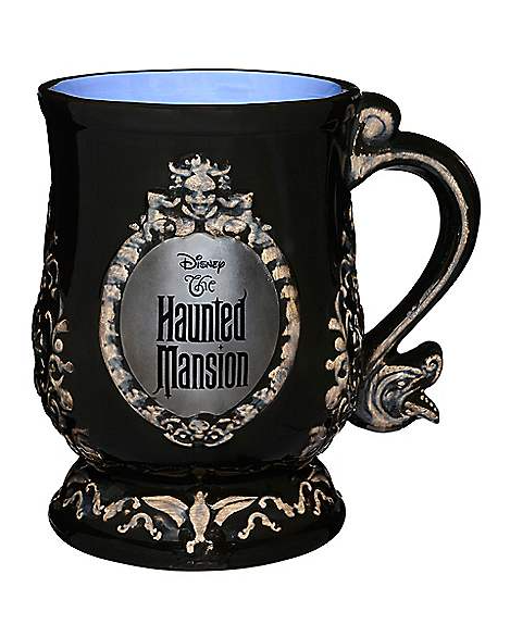 Black and silver Disney's Haunted Mansion 26 oz mug