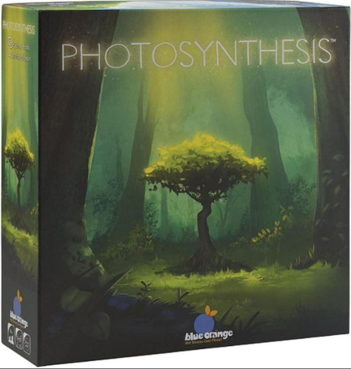 photosynthesis board game cover with image of forest and a small tree in the middle of the image