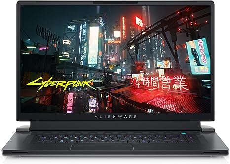 A Lunar Light black Alienware X17 R2 17.3-inch FHD 480Hz Intel Core i9-12900H Gaming Laptop 