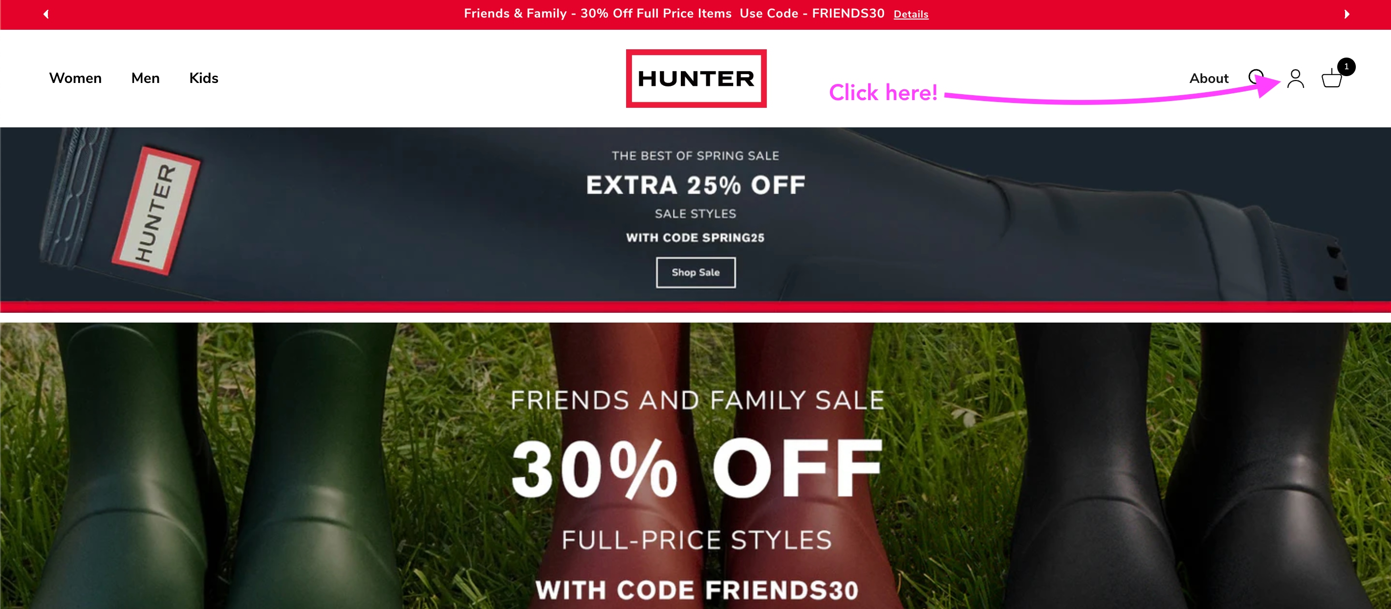 Hunter Boots Member Home Page