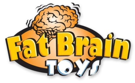 Fat brain toys logo with brain