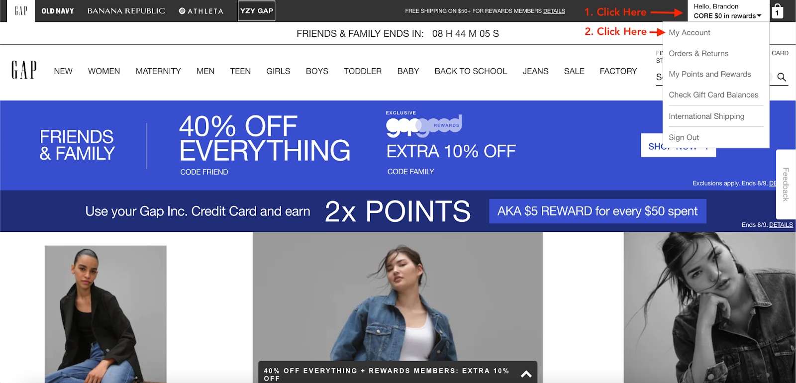 Gap online on sale international shipping