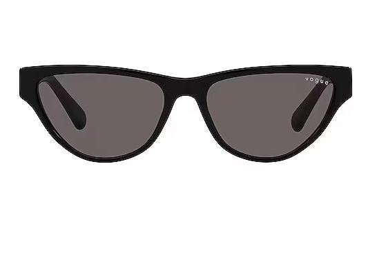 black cat eye sunglasses by Hailey Bieber x Vogue