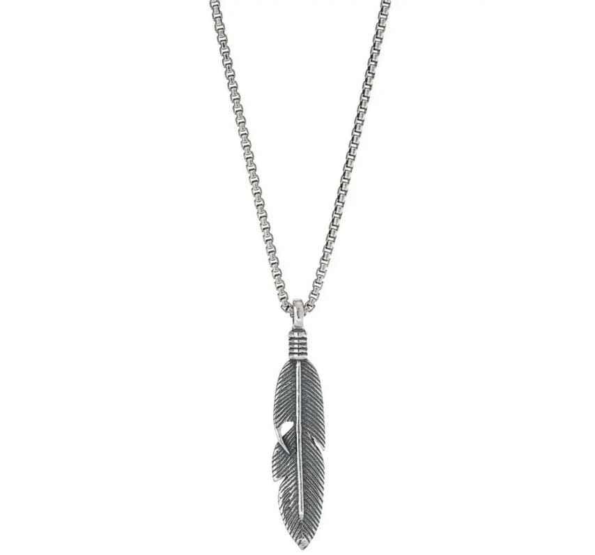 Nordstrom Silver Feather Pendant Necklace