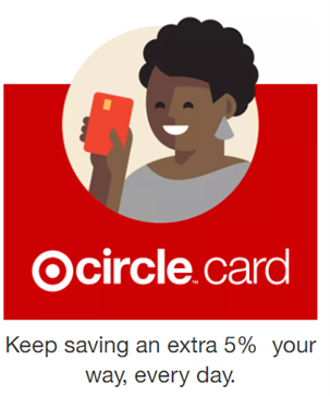 red graphic promoting Target Circle Card