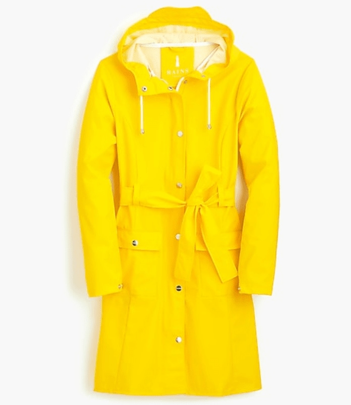 Yellow RAINS® trench rain jacket