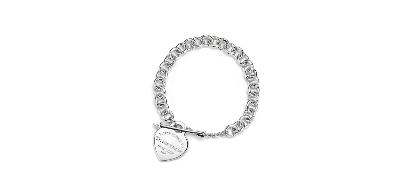 silver lovestruck heart tag bracelet from tiffany & co