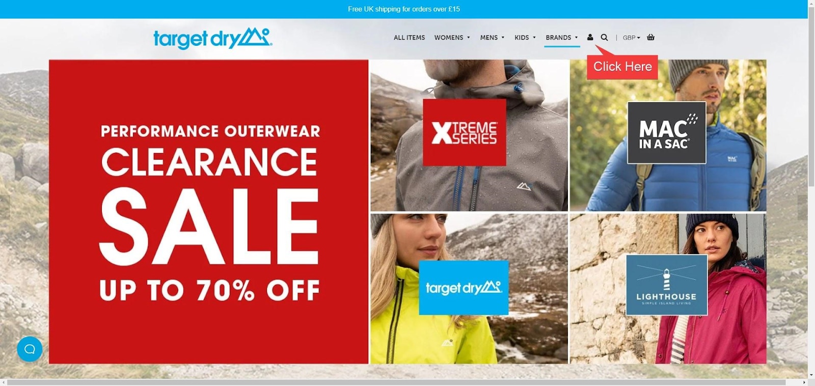 Target Dry Member Home Page