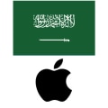 Apple Logo to Saudi Arabia Flag