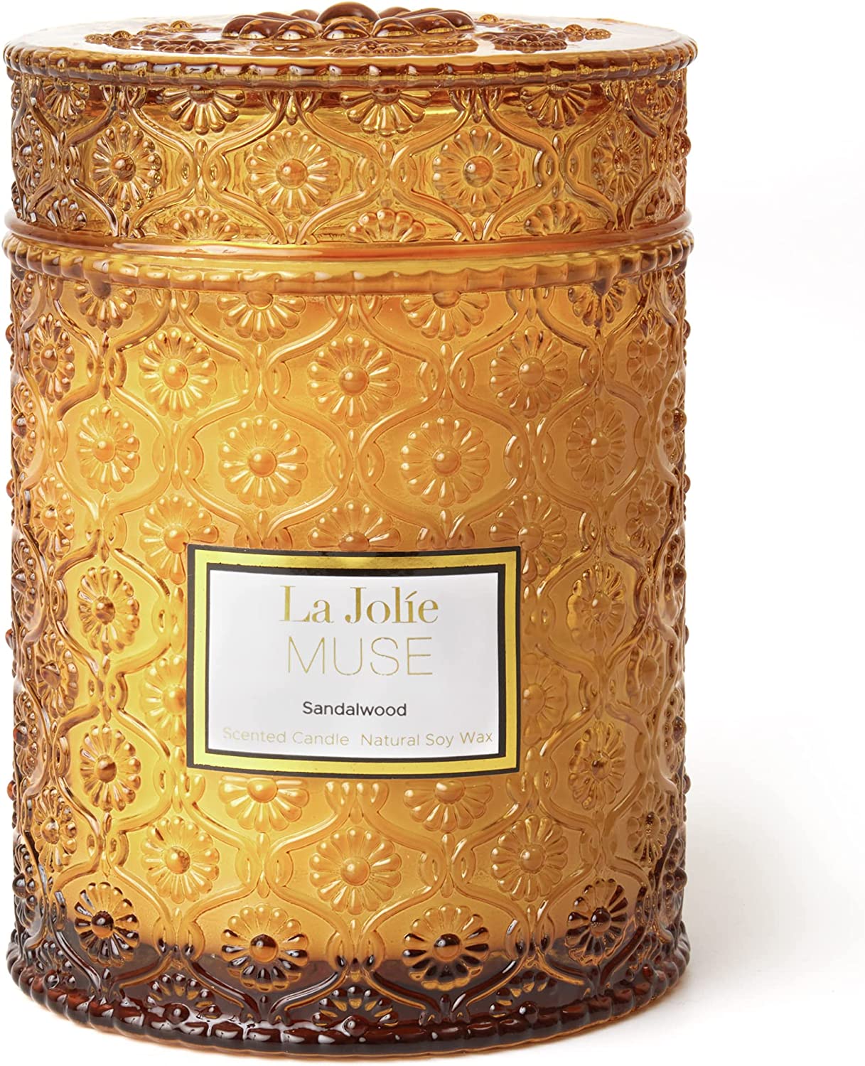 One LA JOLIE MUSE Wood Wick Sandalwood Scented Candle 