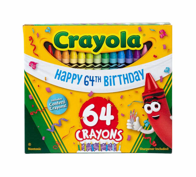pack of 64 count crayola crayons