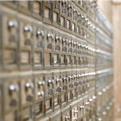 Row of PO Box Mailboxes