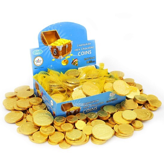 24 mesh bags of milk chocolate coins (a total of 72 coins)