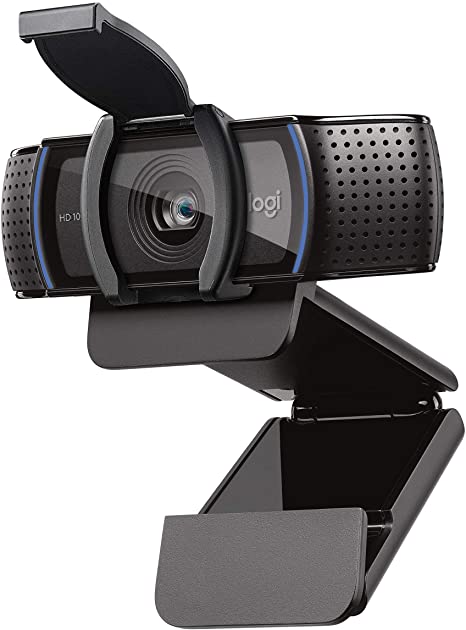 A black Logitech for Creators C920e HD 1080 Webcam